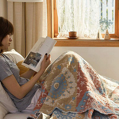 Circle Pattern Cotton Double-Side Quilt - image 2