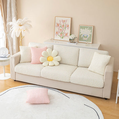 Ownkoti Seersucker Stretchable Sectional Sofa Slipcover - White - Back Cushion Cover L - image 5