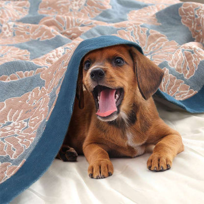 Lightweight Peony Cotton  Reversible Blanket - image 3