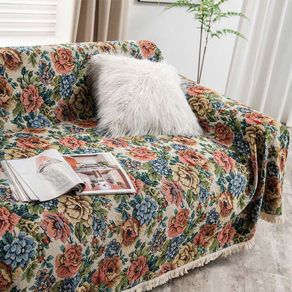 Countryside Rose Print Tassel Sofa Protector - image 5