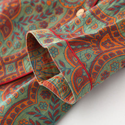 Vintage Jacquard Round Neck Loungewear Set - image 8