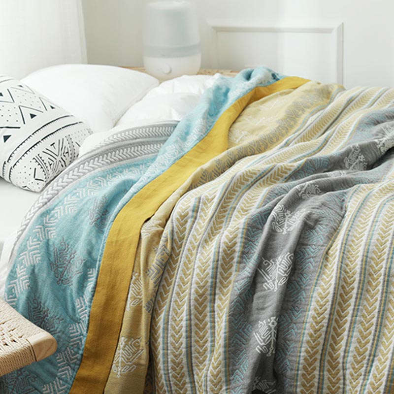 Ownkoti Cotton Wheat Ear Print Reversible Quilt - image 3