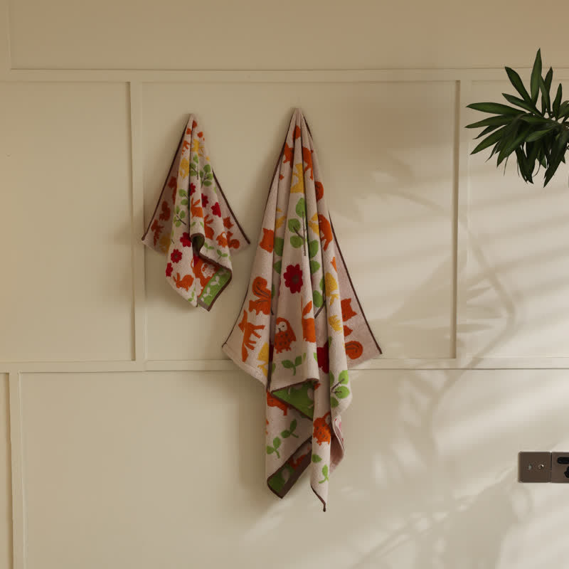 Animal & Flower Cotton Soft Bath Towel - image 11