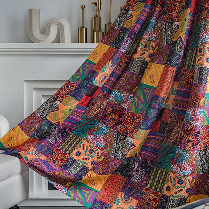 Ownkoti Colorful Boho Cotton Linen Window Curtains - image 1