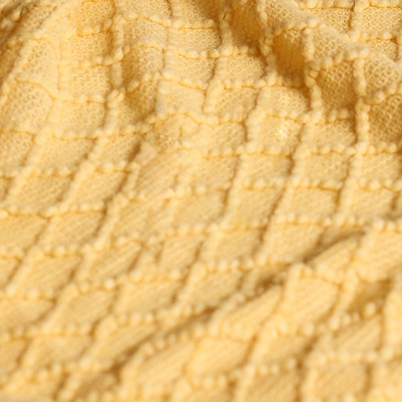 Ownkoti Knitted Prismatic Pattern Blanket with Tassels - image 6