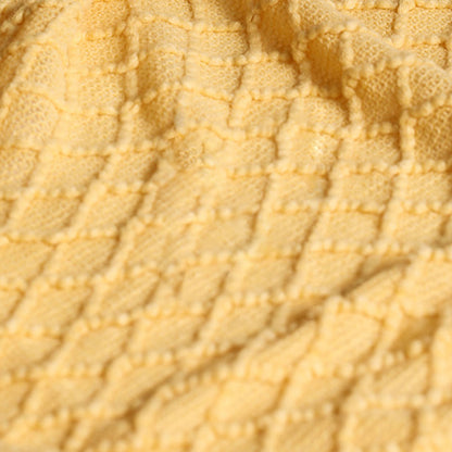 Ownkoti Knitted Prismatic Pattern Blanket with Tassels - image 6