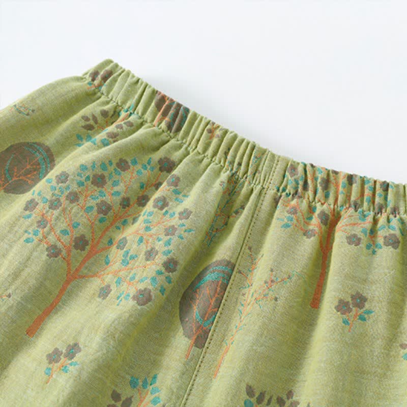 Leaf Tree Jacquard Cotton Loungewear Set - image 7