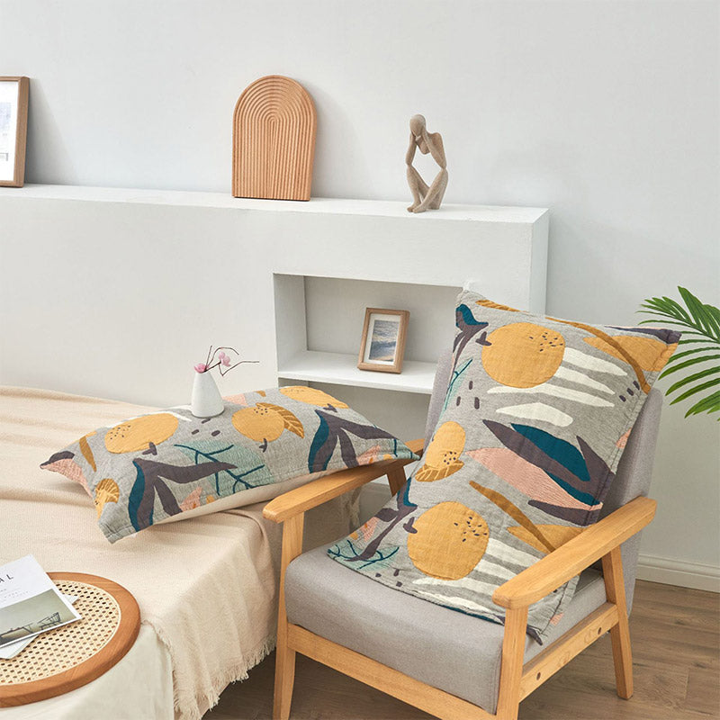 Ownkoti Boho Cotton Fruit Print Pillow Towel Bed Decor (2PCS) - image 2