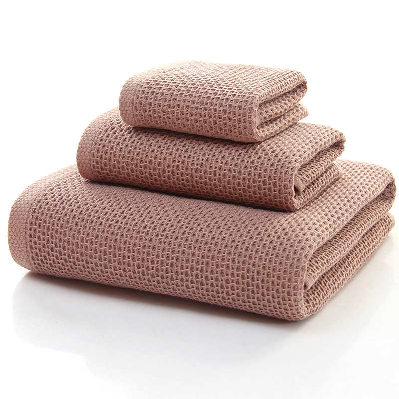 Ownkoti Simple Cotton Towel Honeycomb Weave Square Towel Set (3-Pack) - image 1