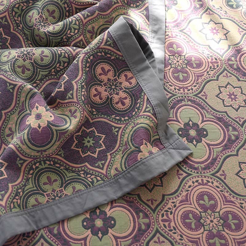 Petal Flower Pattern Cotton Reversible Quilt - image 7