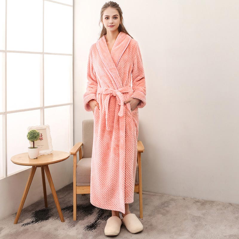 Ownkoti Puffy Fleece Pajama Long Bathrobe - image 18