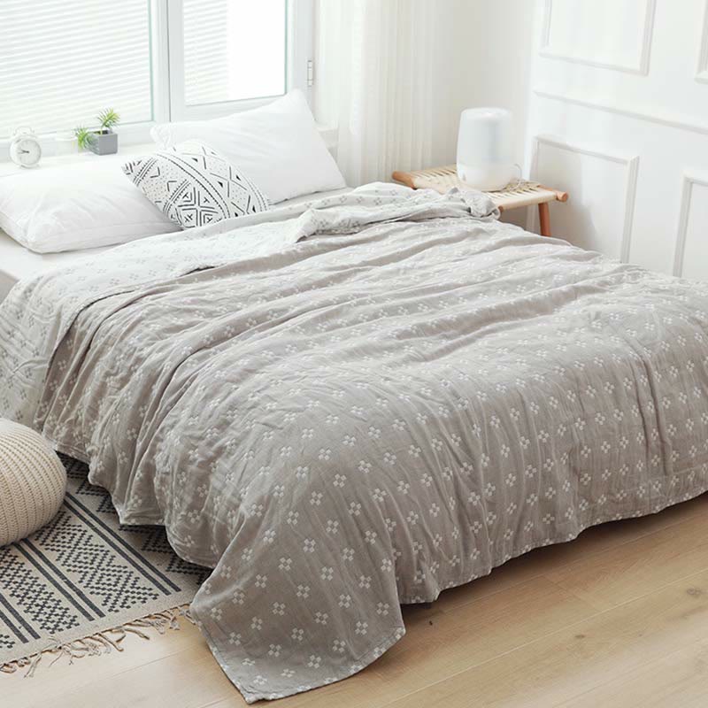 Ownkoti Mini White Square Plaid Cotton Quilt - image 13