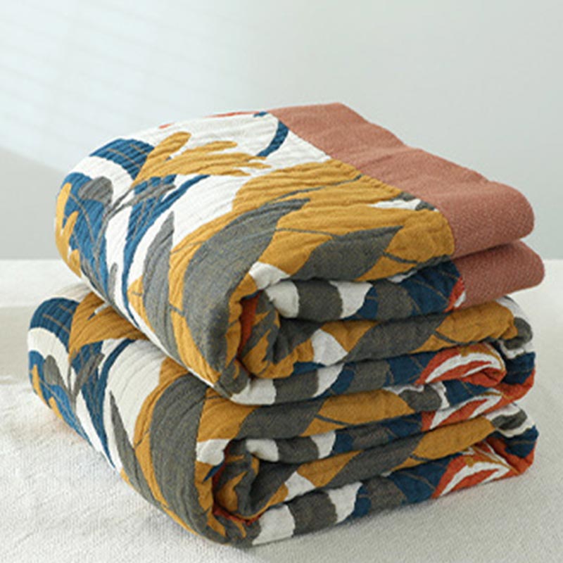 Goldenrod Flower Reversible Cotton Sofa Blanket - image 6