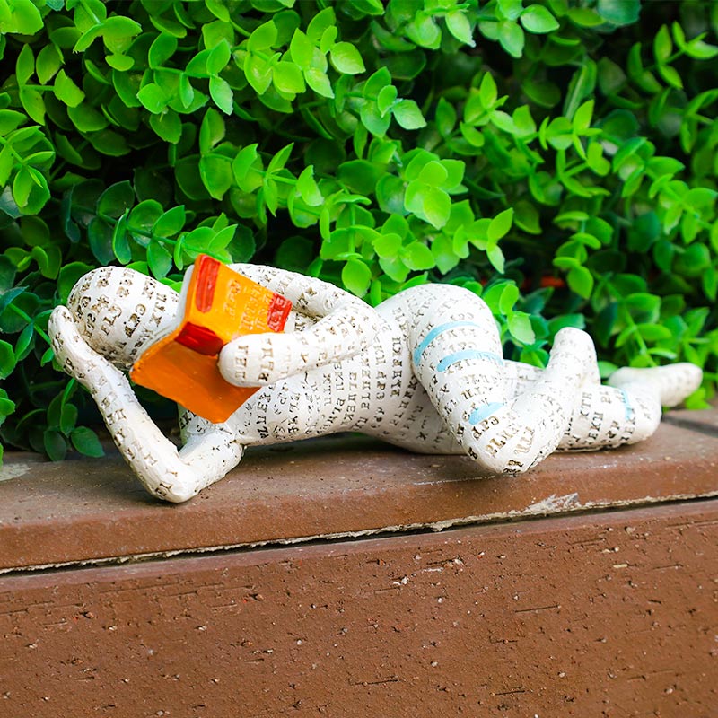 Reading Woman Thinker Statue Bookshelf Decoration - image 8