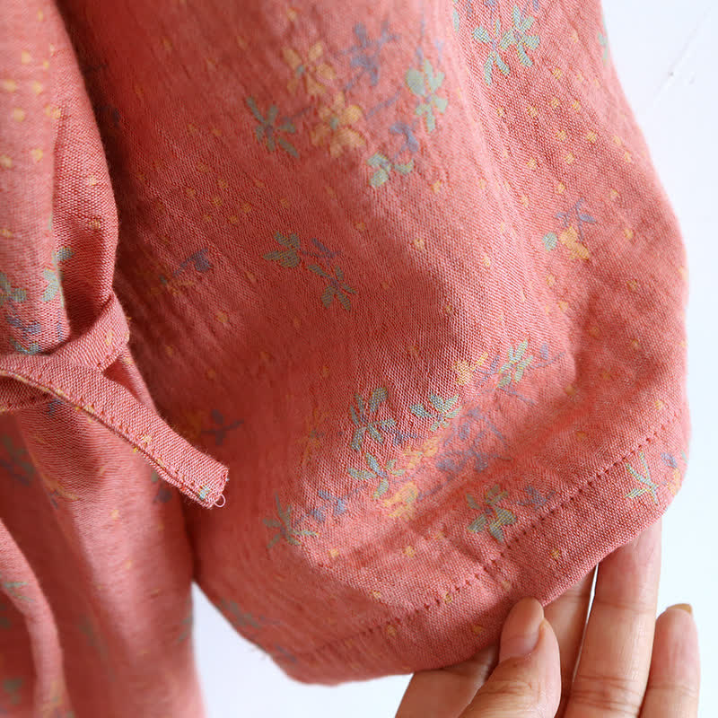 Floral Cotton Comfy Loose Bathrobe Pajama - image 6