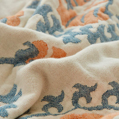 Reversible Cotton Quilt Colorful Flower Print - image 3