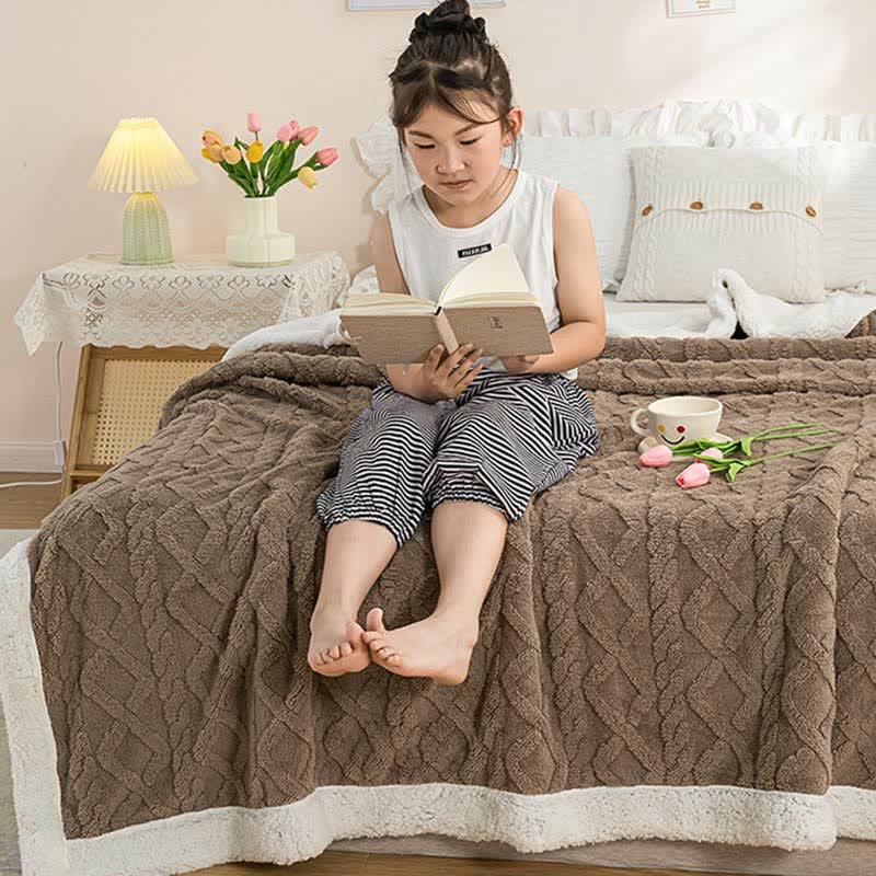 Puffy Cozy Reversible Throw Blanket - image 2