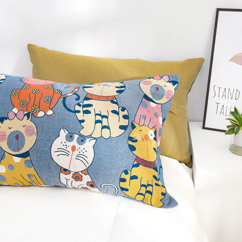 Ownkoti Cute Cats Pure Cotton Button Pillowcases (2PCS) - image 3