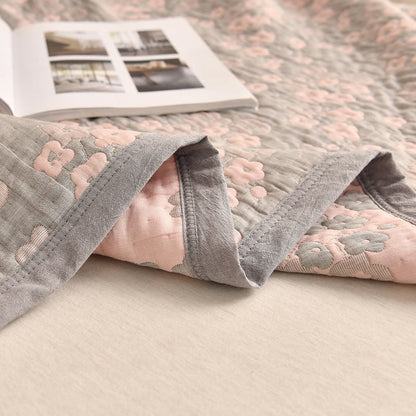 Ownkoti Cherry Blossoms Pattern Cotton Gauze Quilt - image 5