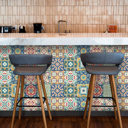 Ownkoti Colorful Mixed Pattern Wallpaper Tile Sticker (10PCS) - image 4