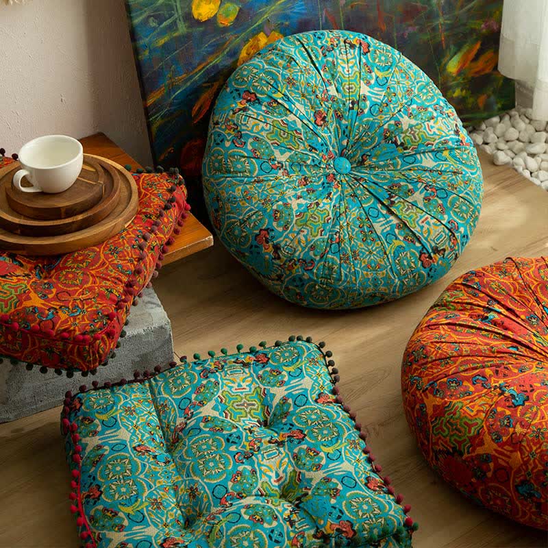 Bohemian Style Chair Pad Floor Pillows - image 1