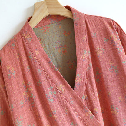 Floral Cotton Comfy Loose Bathrobe Pajama - image 2