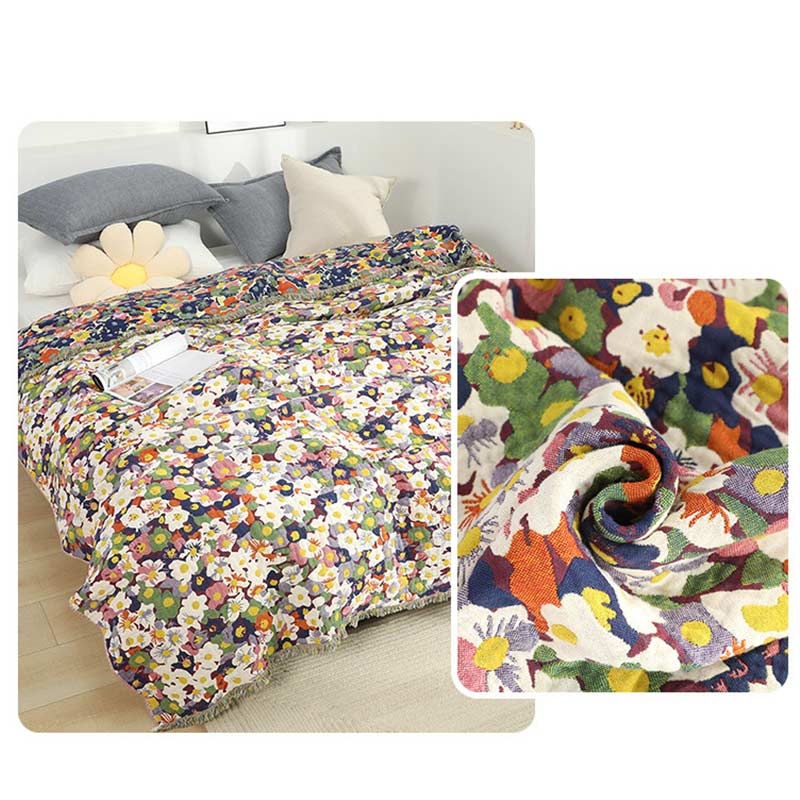 Ownkoti Rustic Flower Reversible Cotton Soft Quilt - image 5