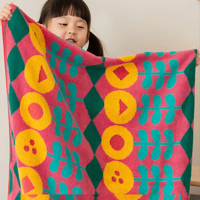 Stylish Flower Print Combed Cotton Towel - image 1