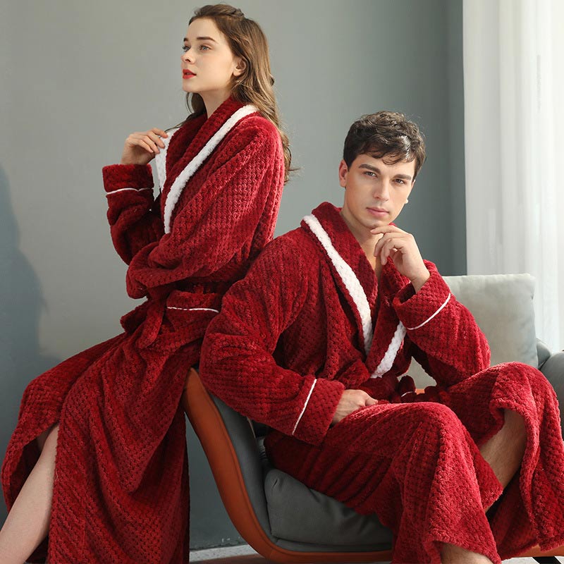 Thick Fleece Pajama Comfy Bathrobe - image 5