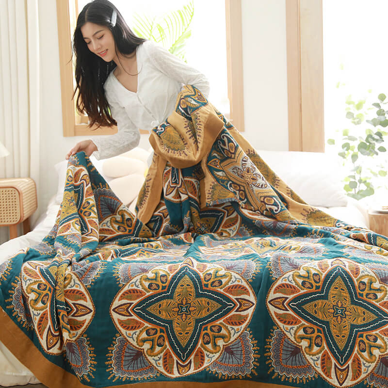 Ownkoti Multicolor Cotton Reversible Design Lightweight Quilt - image 1