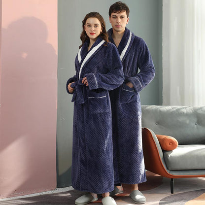 Thick Fleece Pajama Comfy Bathrobe - image 15