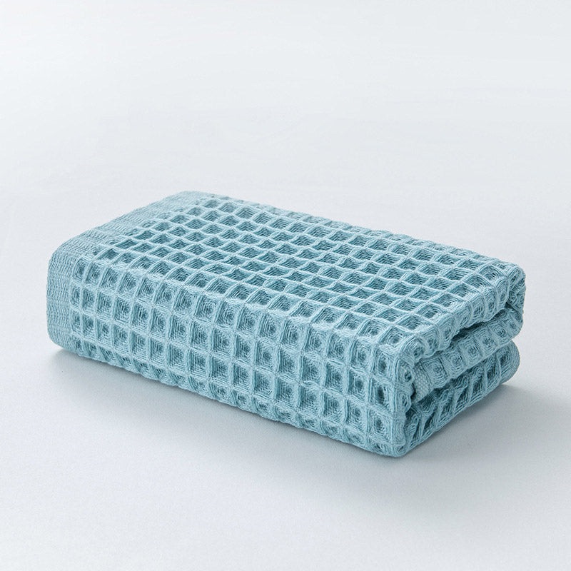 Ownkoti Simple Cotton Waffle Weave Towel (3PCS) - Blue - 34*74cm - image 5