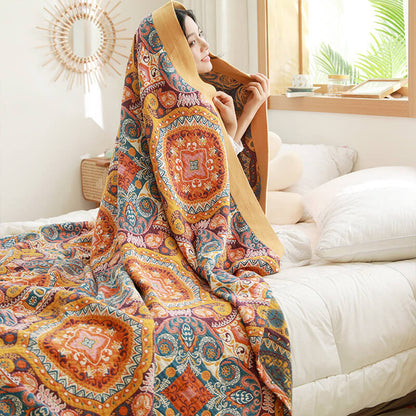 Dark Orange Comfy Reversible Cotton Quilt - image 1