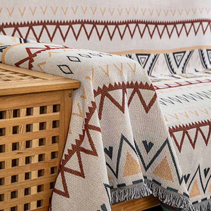 Ownkoti Indian Geometric Blanket Reversible Sofa Cover - image 7