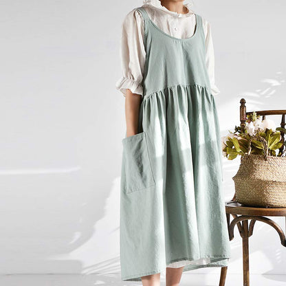 Ownkoti Cross-back Apron Cooking Pockets Apron - Mint - One Size - image 10