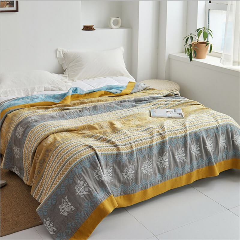 Ownkoti Cotton Wheat Ear Print Reversible Quilt - image 2
