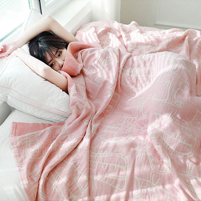 Ownkoti Cat Print Cotton Quilt Reversible Blanket - image 7