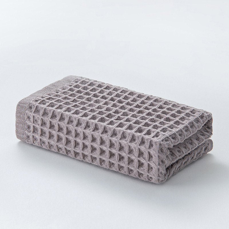 Ownkoti Simple Cotton Waffle Weave Towel (3PCS) - Brown - 34*74cm - image 9