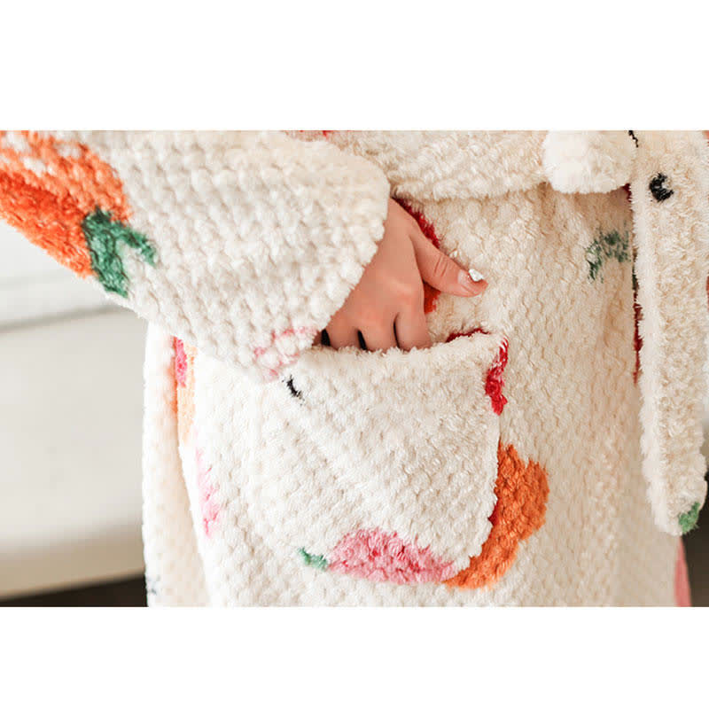 Ownkoti Fruit Print Breathable Bathrobe with Belt - image 8