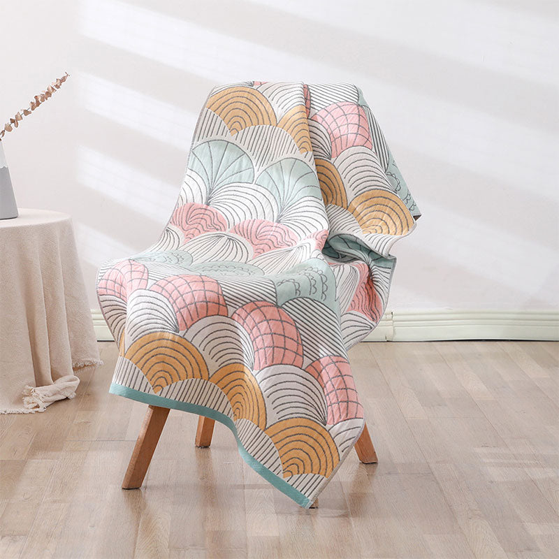 Ownkoti Shell Print Jacquard Cotton Bath Towel - Shell #2 - 70*140cm - image 5