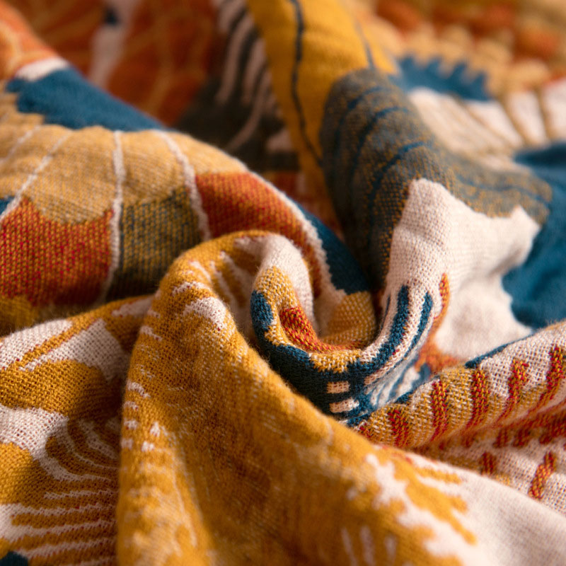 Ownkoti Boho Cotton Bird Reversible Pillow Towel (2PCS) - image 4