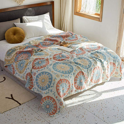 Circle Pattern Cotton Double-Side Quilt - image 1