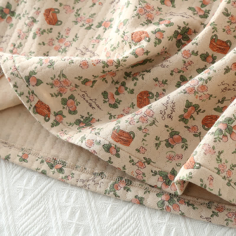 Vintage Rose Garden Cotton Loungewear Set - image 8