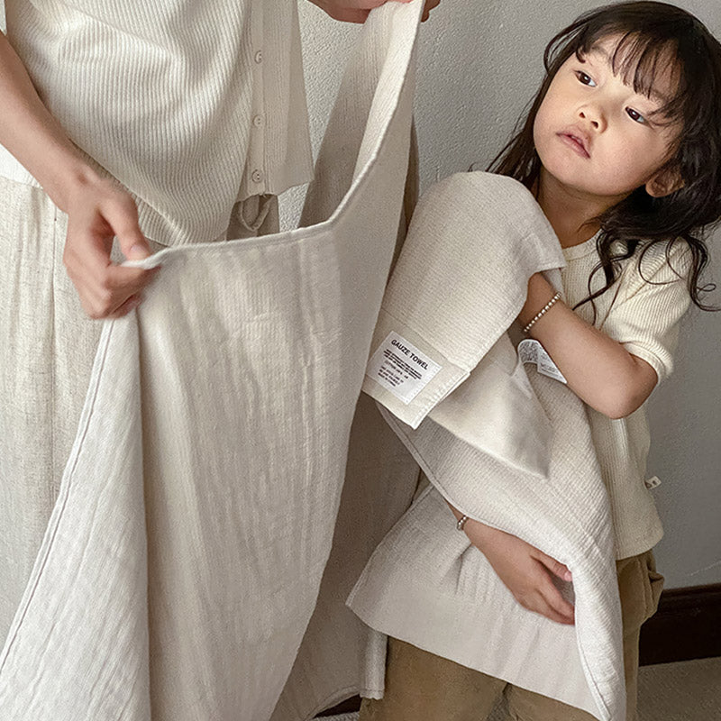 Solid Color Breathable Gauze Towel - image 6