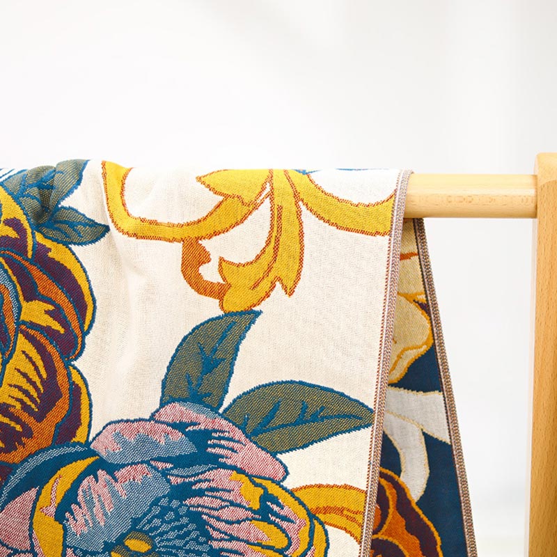 Blooming Flowers Reversible Cotton Bath Towel - image 4