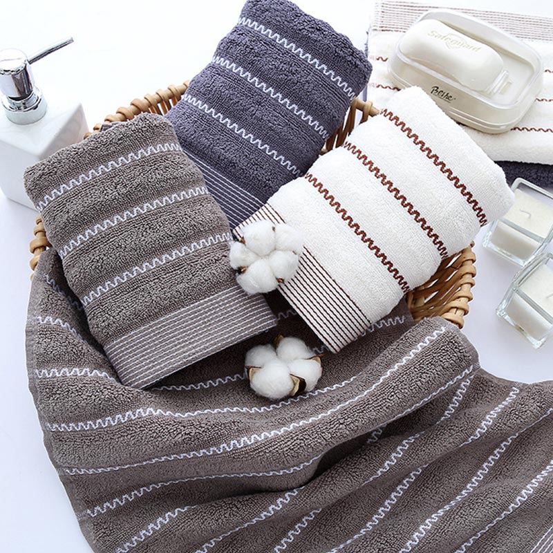 Ownkoti Striped Bath Towel Bathroom Towel Set - image 12