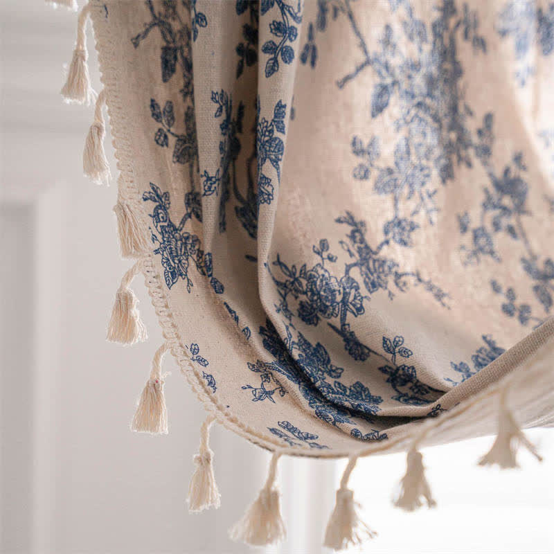 Ownkoti Retro Orchid Tassel Light Filtering Curtain - image 6