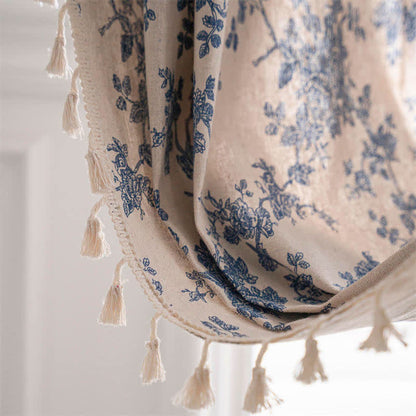 Ownkoti Retro Orchid Tassel Light Filtering Curtain - image 6