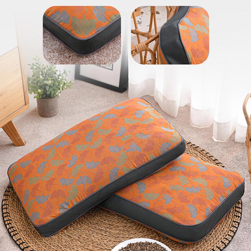 Buckwheat Pillow Ginkgo Leaf Cotton Pillowcase - image 1