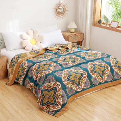 Ownkoti Multicolor Cotton Reversible Design Lightweight Quilt - image 3